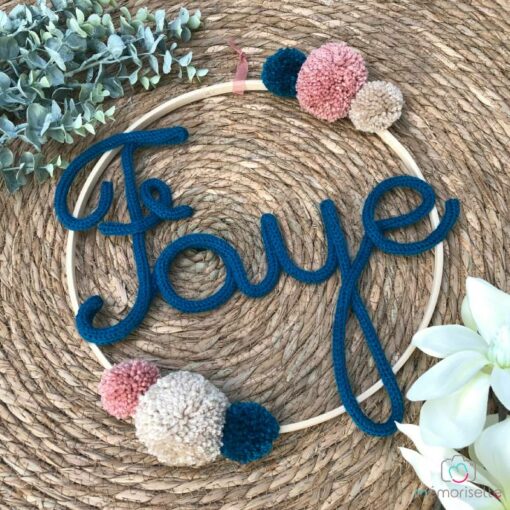 Couronne prénom 3-5 lettres avec pompons – Image 5
