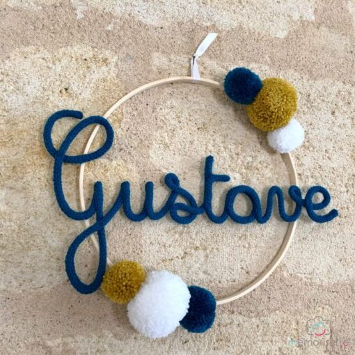 Couronne prénom 6-10 lettres avec pompons – Image 6