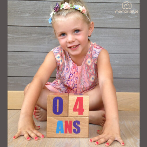 Blocs de datation en bois - Arc-en-ciel – Image 4