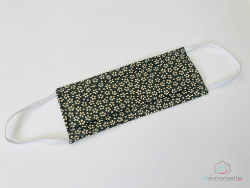 Masque barrière Afnor en tissu lavable pour adulte – Liberty kaki – Image 2