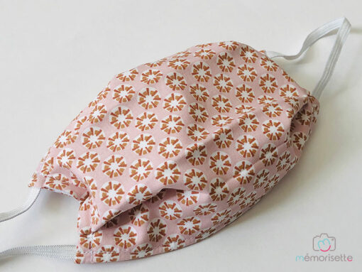 Masque barrière Afnor en tissu lavable pour enfant – Pigment rose