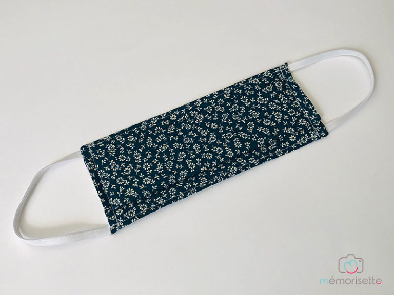 Masque En Tissu AFNOR Adulte - 100% Coton 2 Couches Avec Poche Filtre - Fabriqué En France