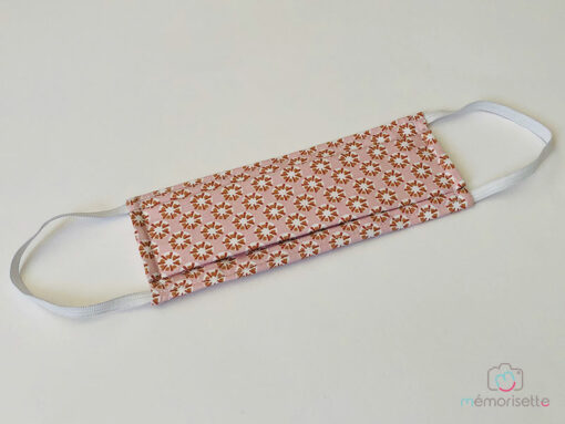 Masque barrière Afnor en tissu lavable pour enfant – Pigment rose – Image 2