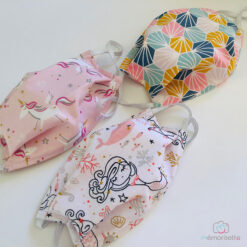 Masques afnor: tissu licorne, sirène et hexagone