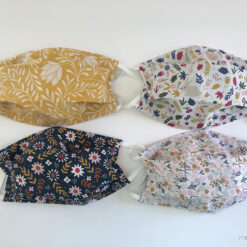Masques afnor: tissu femme, tissu fleurs et liberty
